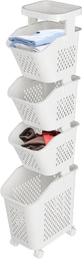 Ce panier a linge se presente en coloris gris et blanc