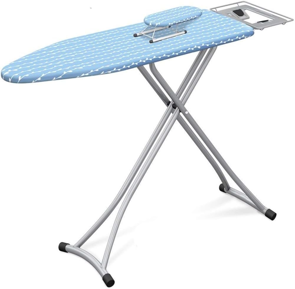 Cette planche de table associe une hauteur reglable et une partie textile en coton