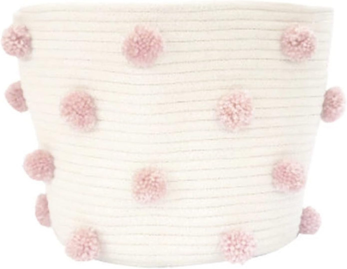Un panier a linge associe une structure pliante et une partie textile en coton