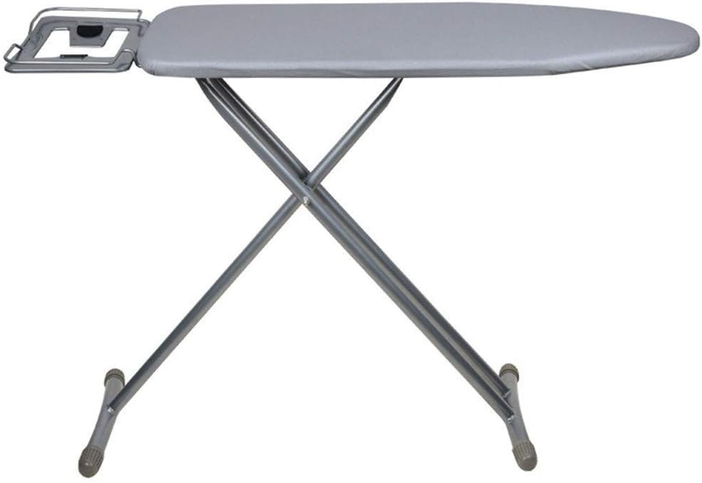Cette table de repassage combine une partie textile en coton avec une structure pliante