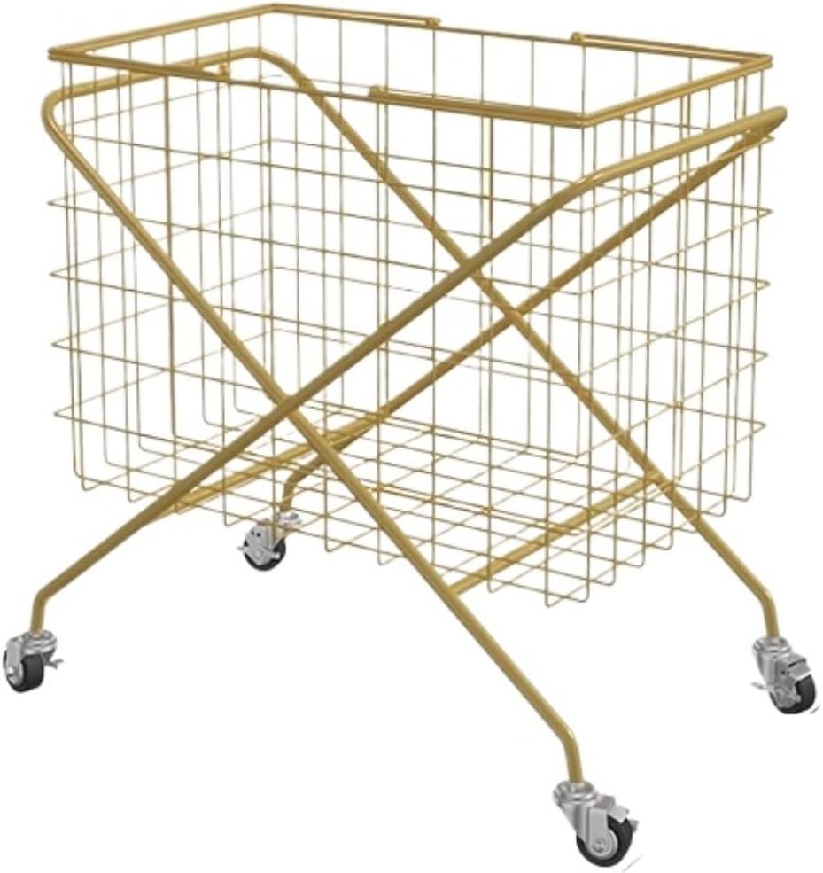 Ce panier a linge integre des elements metalliques