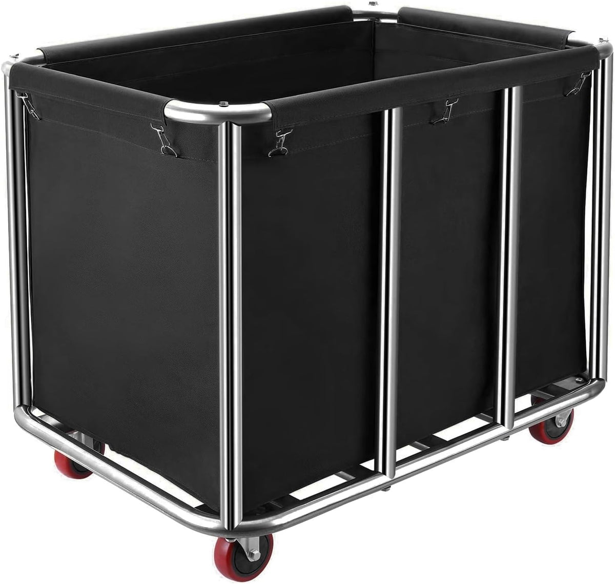Le chariot a linge associe un sac amovible et un eclairage integre